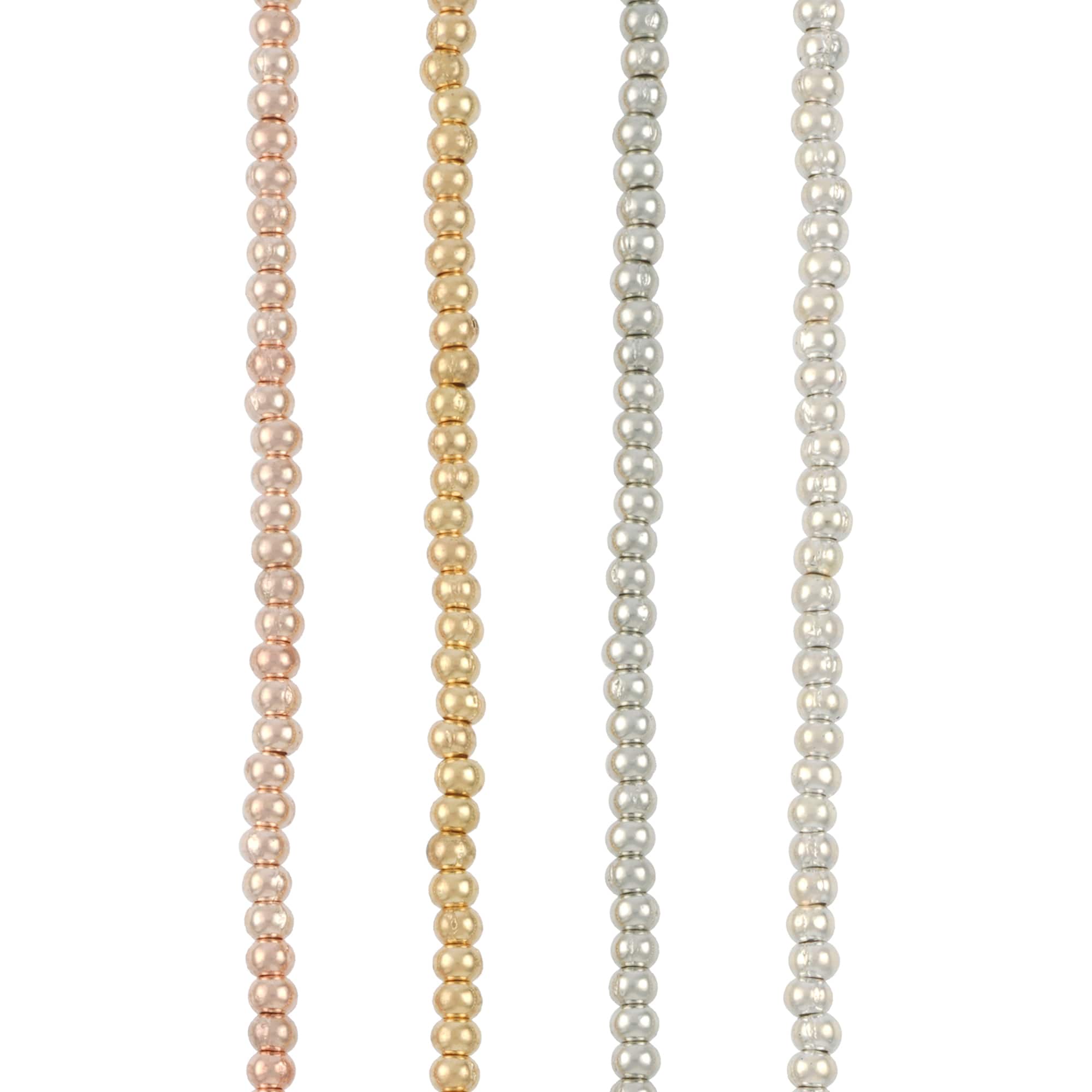 Multicolor Metal Rondelle Beads, 3mm by Bead Landing™